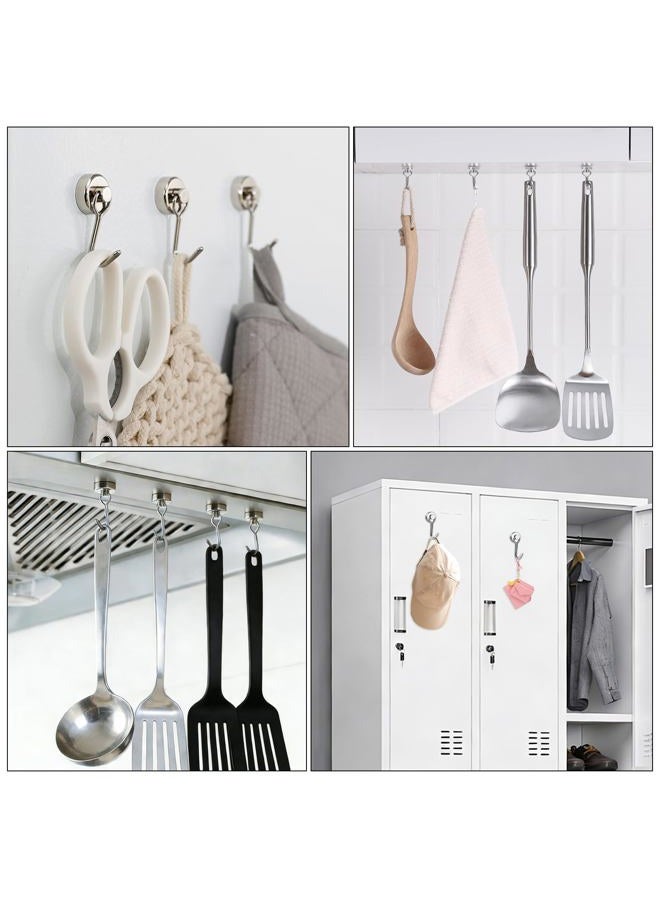 E BAVITE Swivel Swing Magnetic Hooks, Strong Neodymium Rare Earth Magnetic Hooks Perfect for Refrigerator and Other Magnetic Surfaces, Pack of 3,Silver - Image 5