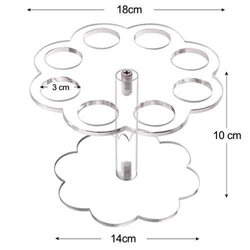 EHKO 8-Hole Acrylic Ice Cream Cone Holder Stand - Ideal for Waffle Cones, Mini Ice Cream Cones, Snow Cones, Sushi, Popcorn & Sweets - Durable, Stylish Display Stand - Image 4