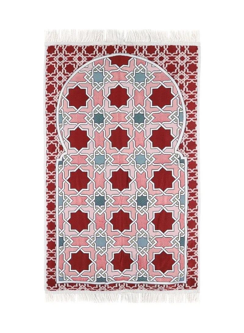MANASEK Prayer mat padded from Manasek a popular local brand – prayer mat lined with 100% polyester with 3D embroidery with bag - Luxurious and elegant design suitable for gifting - 70X120  - Image 1