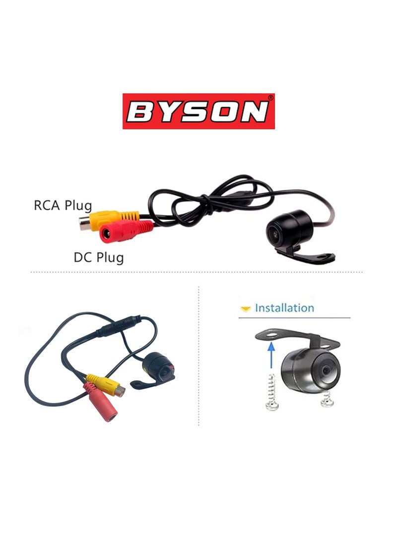 BYSON Round Rear Camera with Fish Lens and Stand - Wide Angle CVBS Output, Clear Imaging, Weather Resistant, Compact Design for Safer Reversing, Monitoring, and Parking - Image 2