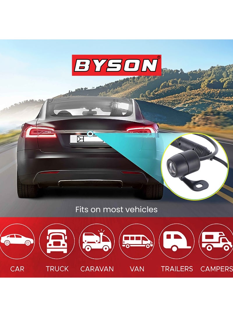 BYSON Round Rear Camera with Fish Lens and Stand - Wide Angle CVBS Output, Clear Imaging, Weather Resistant, Compact Design for Safer Reversing, Monitoring, and Parking - Image 4