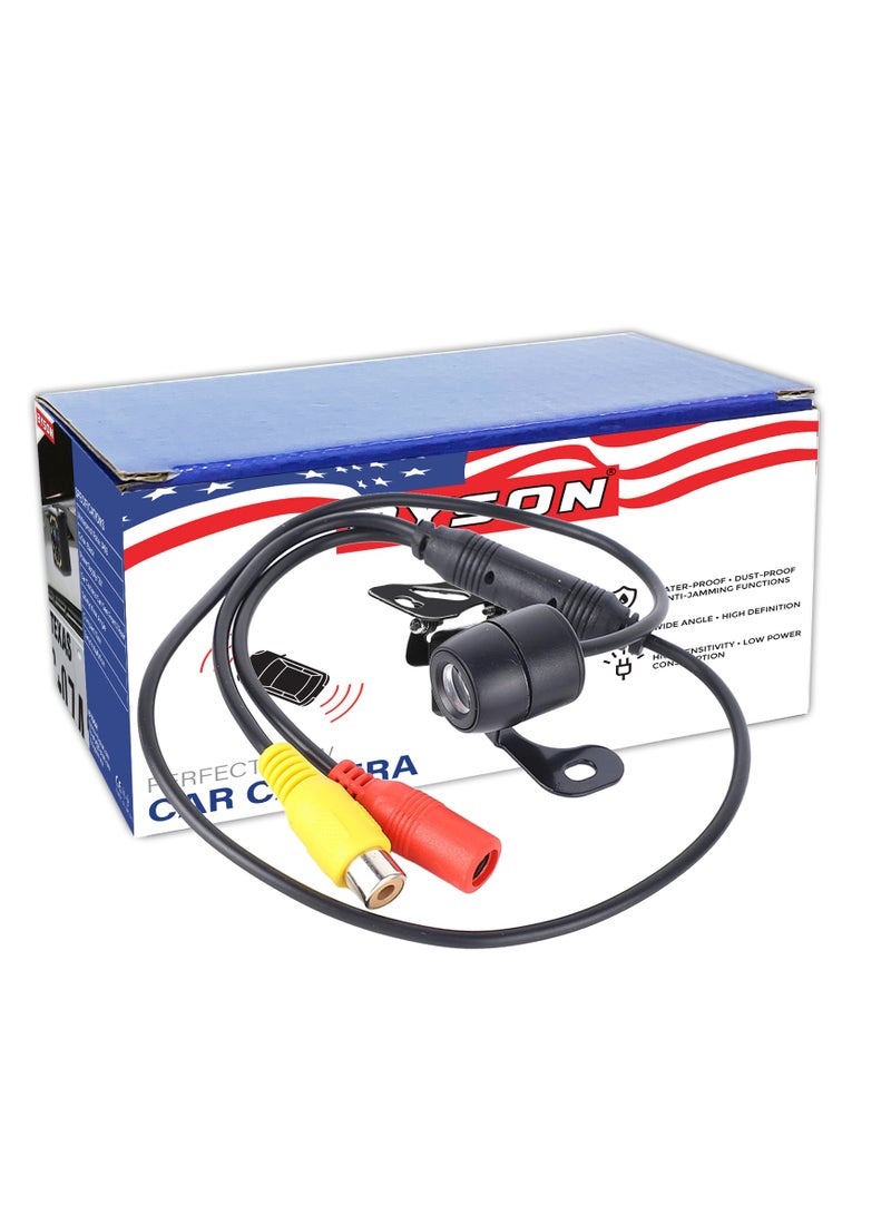 BYSON Round Rear Camera with Fish Lens and Stand - Wide Angle CVBS Output, Clear Imaging, Weather Resistant, Compact Design for Safer Reversing, Monitoring, and Parking - Image 1