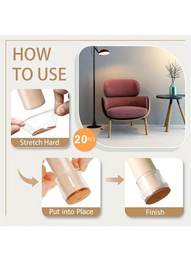 8 Pcs Chair Leg Protectors Quiet Durable Floor Covers For Hardwood Floors - Image 4