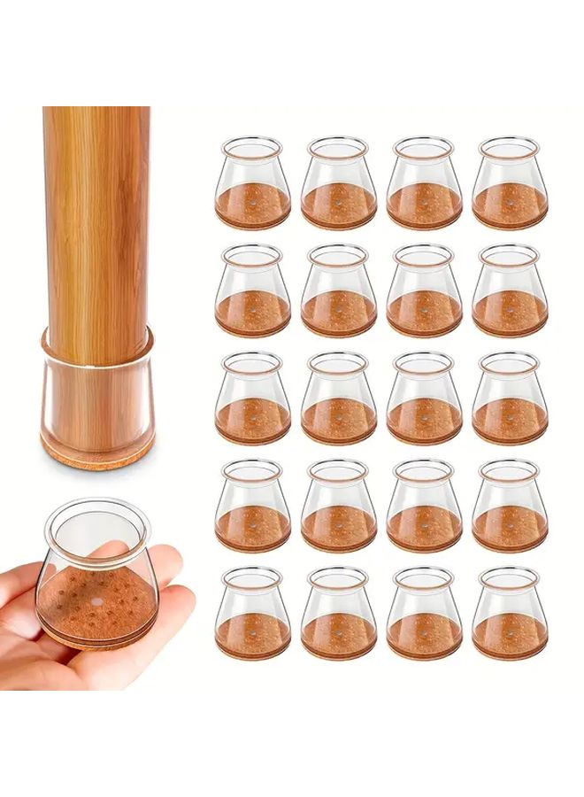8 Pcs Chair Leg Protectors Quiet Durable Floor Covers For Hardwood Floors - Image 1