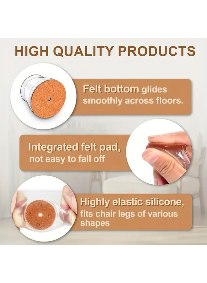 8 Pcs Chair Leg Protectors Quiet Durable Floor Covers For Hardwood Floors - Image 2