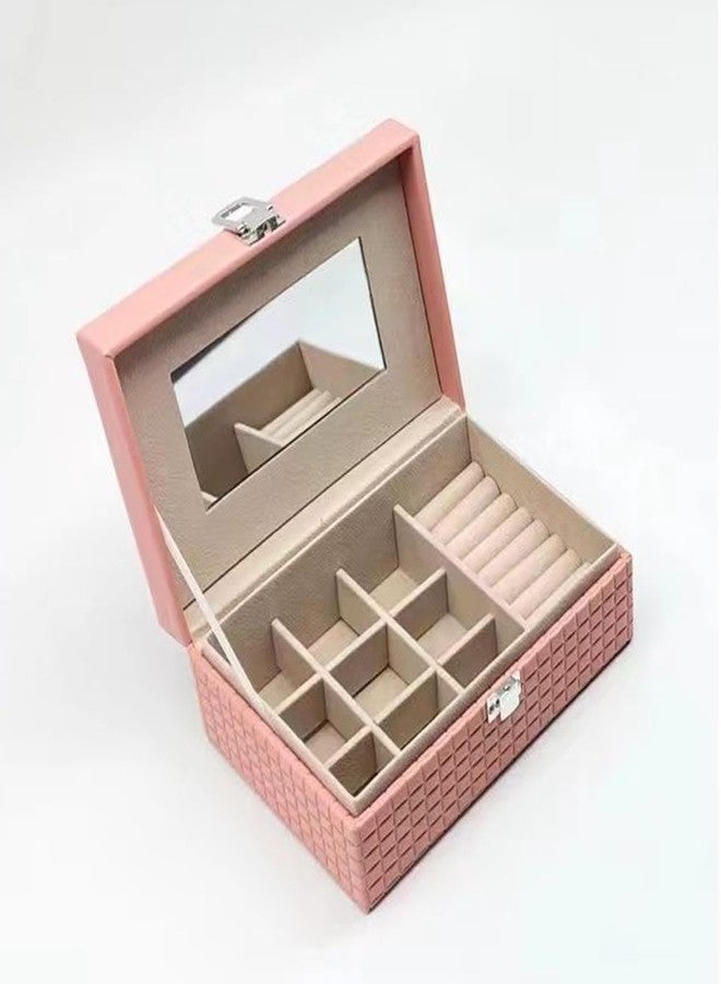 Handcuffs Jewellery Box Small Travel Jewelry Organiser Storage Case for Necklace Rings Bracelets Earrings Premium Faux PU Leather Jewellery Gift Box Girls Women - Image 4
