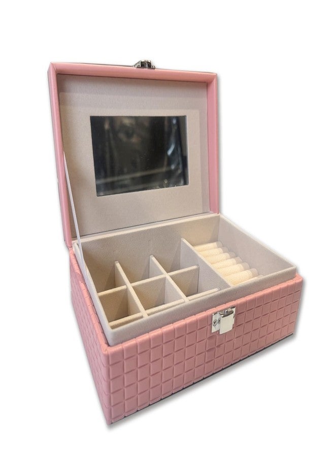 Handcuffs Jewellery Box Small Travel Jewelry Organiser Storage Case for Necklace Rings Bracelets Earrings Premium Faux PU Leather Jewellery Gift Box Girls Women - Image 1