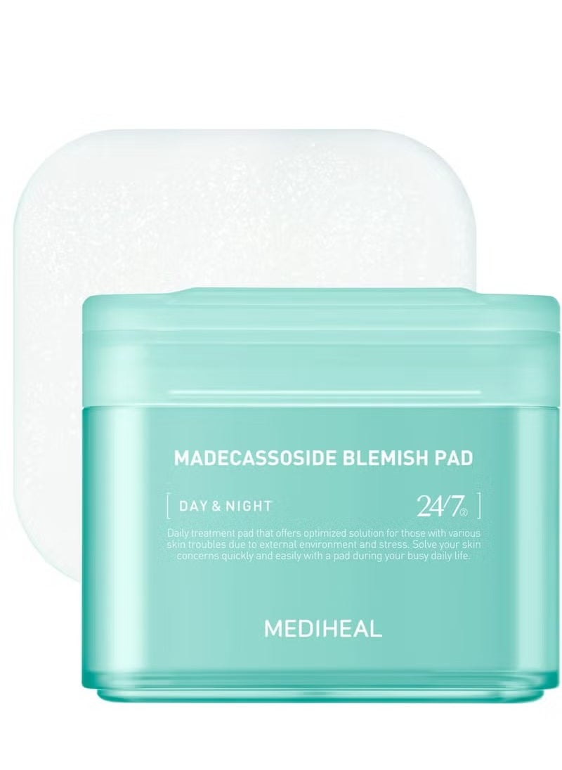 MEDIHEAL Mediheal Madecassoside Blemish Pad | Square Cotton Facial Toner Pads With Centella Asiatica & Madecassoside | Anti Blemish Face Pads To Improve Uneven Skin Tone | 100 Pads  - Image 1