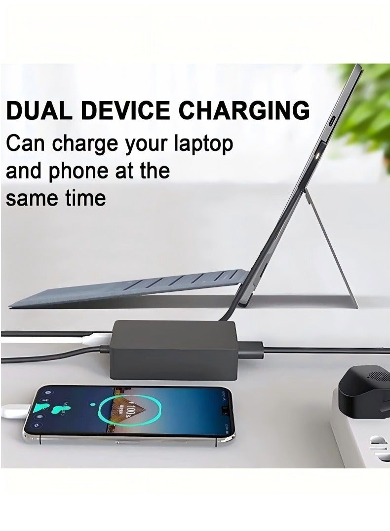 Surface Surface Pro Charger 65w Microsoft Surface Pro Charger 15V 4A Surface Charger Compatible with Microsoft Surface Pro 8/7/6/5/4/3 Surface Book 2/1 Surface Go 3/2/1 Tablet Laptop Charger  - Image 3