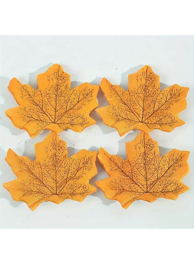 200pcs Mixed Colors Artificial Maple Leaf Wreath Realistic Fall Foliage Orange Red Yellow Green Brown Golden Plastic Indoor Outdoor Home Wedding Christmas Thanksgiving Tabletop Or Wall Hanging No Maintenance Required - Image 5