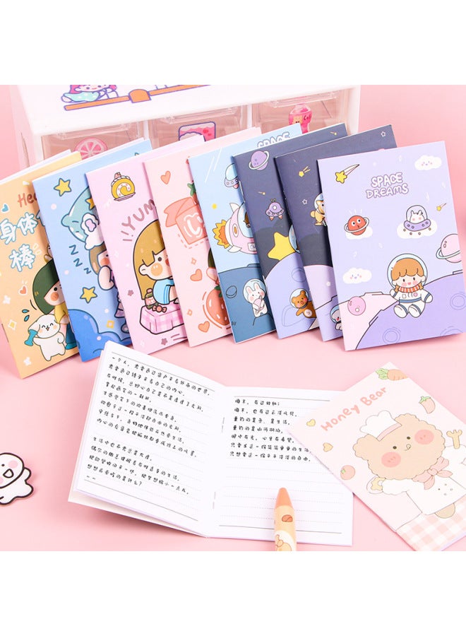HELPS Cartoon Mini Notebook Students Share Cute Pocket Notebook Carry-on Stationery For Primary School Students Reward Small Gifts - Image 3