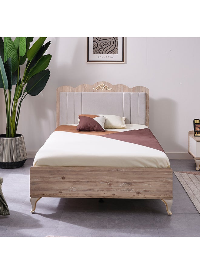 Home Box Meadow Smart Twin Bed with Upholstered Headboard 205 x 110 x 126 cm, Mattress Size - 120x200cm  - Image 4