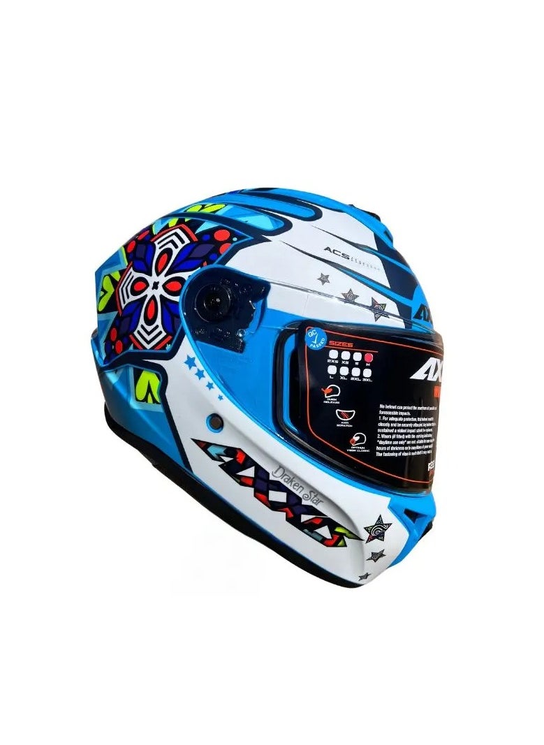 AXXIS - Helmet AXXIS Draken S FF112D Star C17 matte fluor blue - Image 1