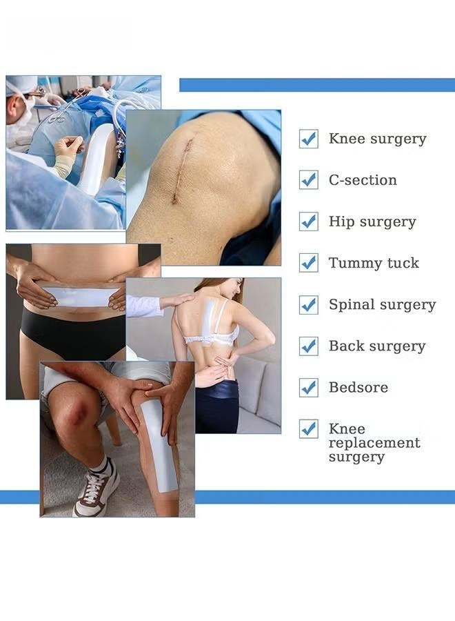 C-Section complex Waterproof Bandages - 10*25cm Tummy Tuck Shower Protector Scar Covers - with Non Stick Center Pad - Large Wound Care Supplies (6PCS) - Image 4
