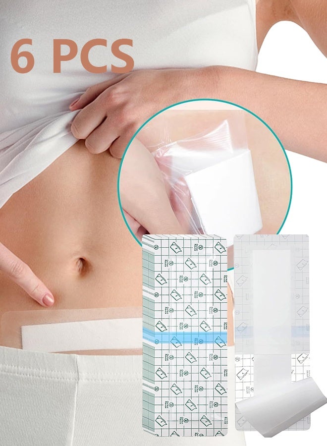 C-Section complex Waterproof Bandages - 10*25cm Tummy Tuck Shower Protector Scar Covers - with Non Stick Center Pad - Large Wound Care Supplies (6PCS) - Image 1