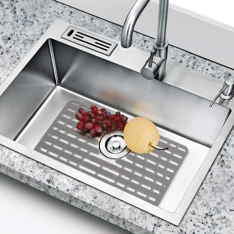Nice Day NICE DAY Sink Mat Sink Protectors for Kitchen Sink Skid Resistance PVC Free Silicone Sink Mat Small 128 x 113 