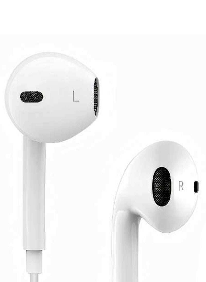 NOXO Wired Stereo Earphones HFN-2 Lightning – Premium Sound with Built-in Mic & Controls - White - Image 5