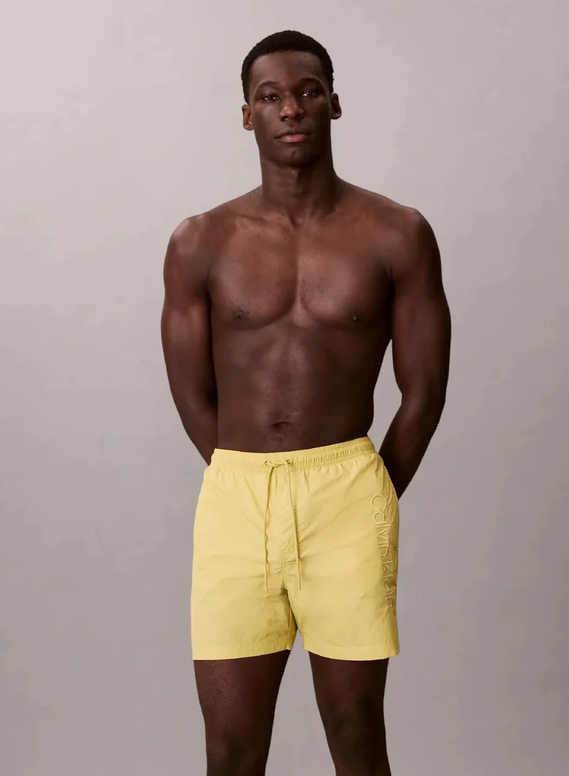 Calvin Klein Party Lime Medium Drawstring Swim Shorts - CK Tech for Men | Best Price UAE