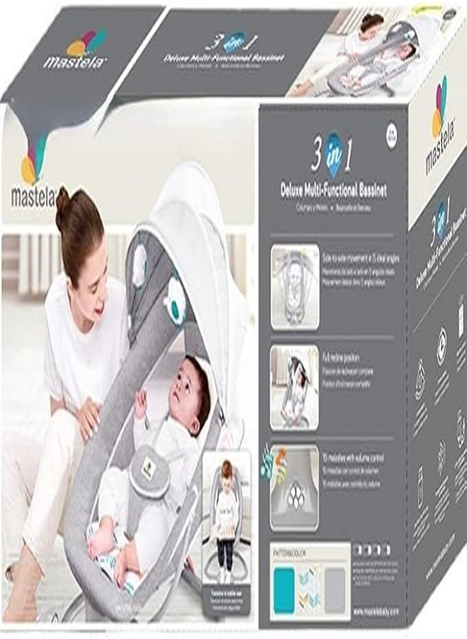 Mastela - 3-In-1 Deluxe Multifunctional Baby Swing Bassinet Cardle For Newborn - Grey - Image 1
