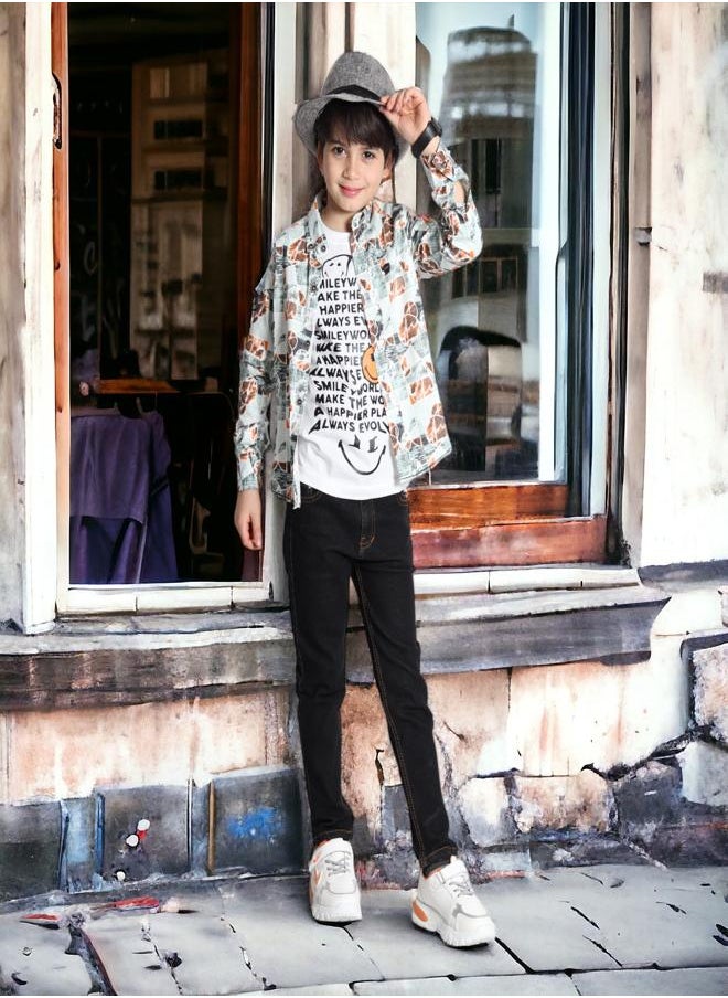 CHOiCE - Chic Boys' Attire Set (Shirt and T-Shirt) Aged 3 - 2024 Summer Designs - Silky Fabrics & Vivid Colors for an Elegant, Easygoing Ensemble, Now at 🌈 CHOICE - Image 1