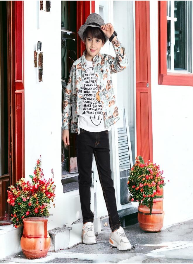 CHOiCE - Chic Boys' Attire Set (Shirt and T-Shirt) Aged 3 - 2024 Summer Designs - Silky Fabrics & Vivid Colors for an Elegant, Easygoing Ensemble, Now at 🌈 CHOICE - Image 1