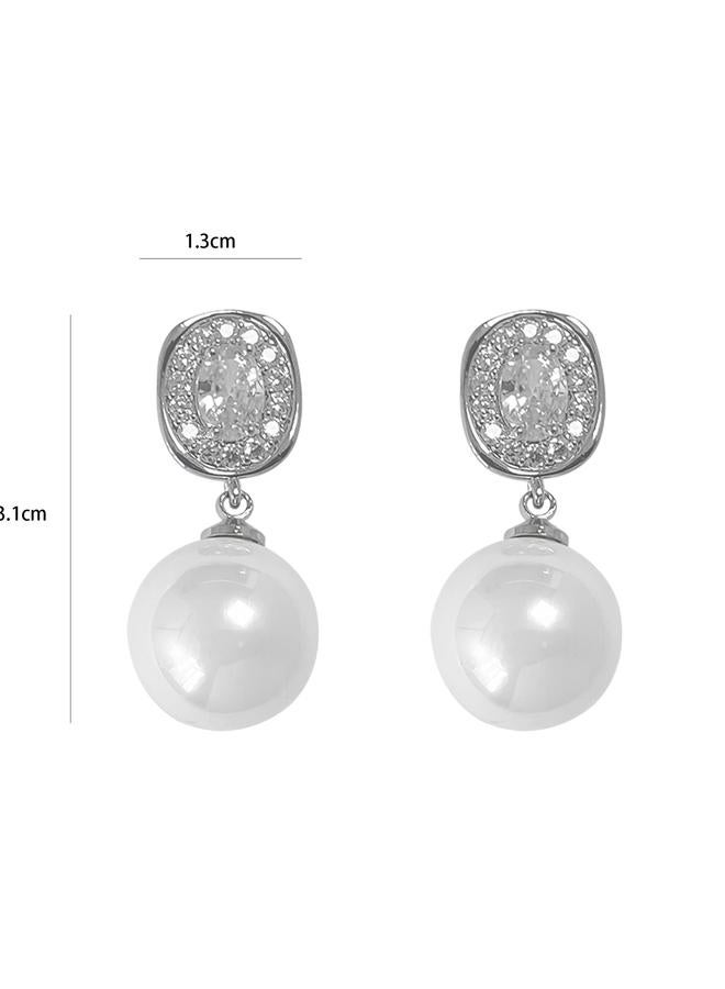 Take Two Gold Faux Pearl Embellished Earrings - Image 3