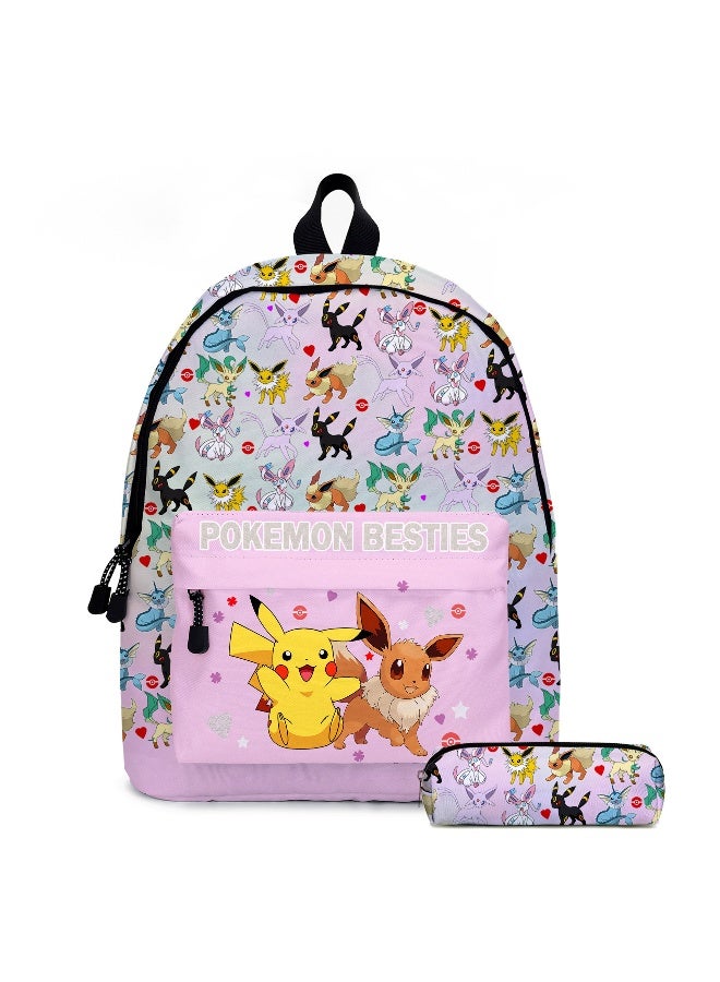 Pokemon Cartoon Student Backpack Set - Image 1