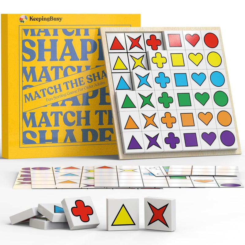 Keeping Busy Match The Shapes Large Dementia Activities for Seniors Dementia Products for Elderly Memory Games for Seniors Alzheimers Products for Elderly Alzheimers Activities Memory Games for Adults - Image 2