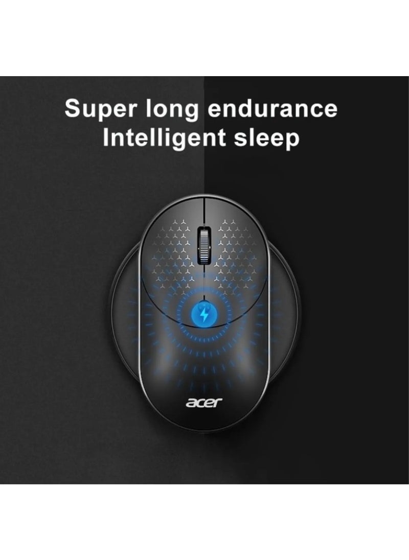 Acer - Wireless Dual Mode USB 2.4Ghz Wireless and Bluetooth Mouse with Auto Sleep Mode Either Use Bluetooth or 2.4Ghz Receiver OMR080 Computer Notebook Laptop Wireless Mouse - Image 1
