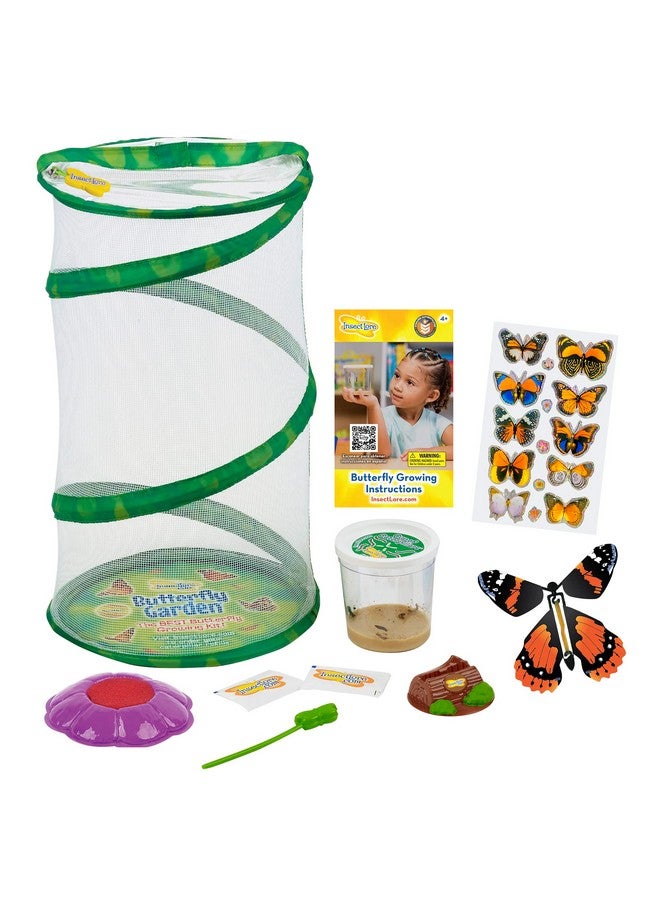 Insect Lore Butterfly Mini Garden Gift Set With Live Cup Of Caterpillars Life Science & Stem Education Best Birthday Gift, For Boys & Girls Age 4 5 6 7 8 Years Old - Image 1