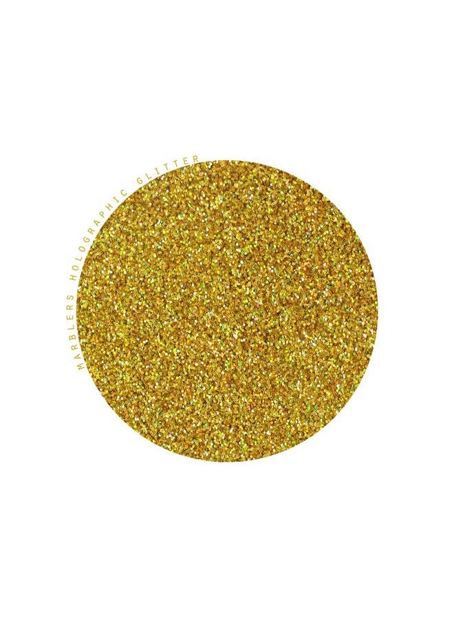 MARBLERS Holographic Face & Body Glitter [Holo 24K Gold] 0.18oz (5g) | Fine | Non-Toxic | Vegan | Cruelty-Free | Ethically Sourced | Festival Makeup | Eye, Hair, Nail, Eyeshadow | Cosmetic Grade  - Image 2