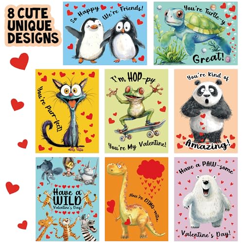 Bemoor 40 Pack Valentines Cards for Kids Classroom, Valentines for Kids Classroom, Class Valentines Day Gifts for Kids - 40 Cards with 50 Bookmarks Set - Image 4