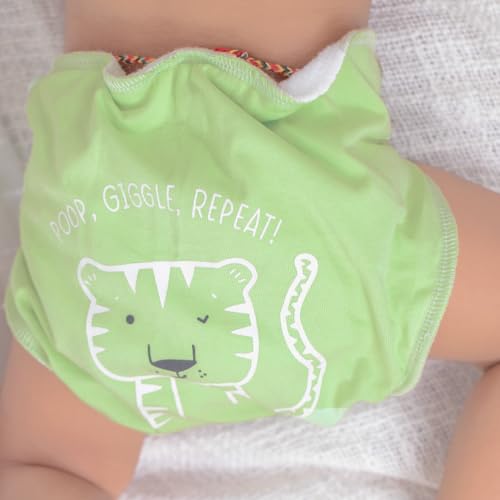 A Toddler Thing Ultra Nappies 2.0 with Dry Feel|Padded Underwear|Reusable Cotton Nappy, Langot|Double Gussets for Leak Protection|Superior Absorption|Pastelicious|0-3m|Pack of 3 - Image 2