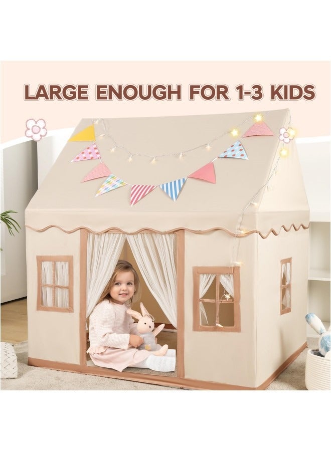 GGEROU Large Kids Tent House Indoor,Toddler Play Tent With Birthday Party Decoration,Indoor Outdoor Play house for Baby Princess Castle Tent,Kids Indoor Room Toys for Boys Girls Age 3-10 Years Old - Image 2