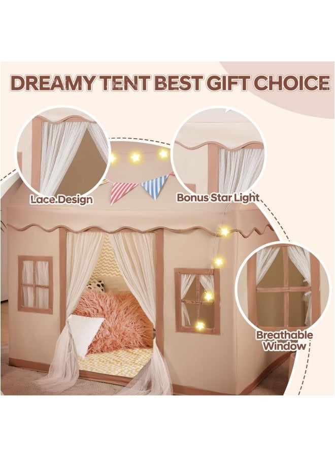GGEROU Large Kids Tent House Indoor,Toddler Play Tent With Birthday Party Decoration,Indoor Outdoor Play house for Baby Princess Castle Tent,Kids Indoor Room Toys for Boys Girls Age 3-10 Years Old - Image 5