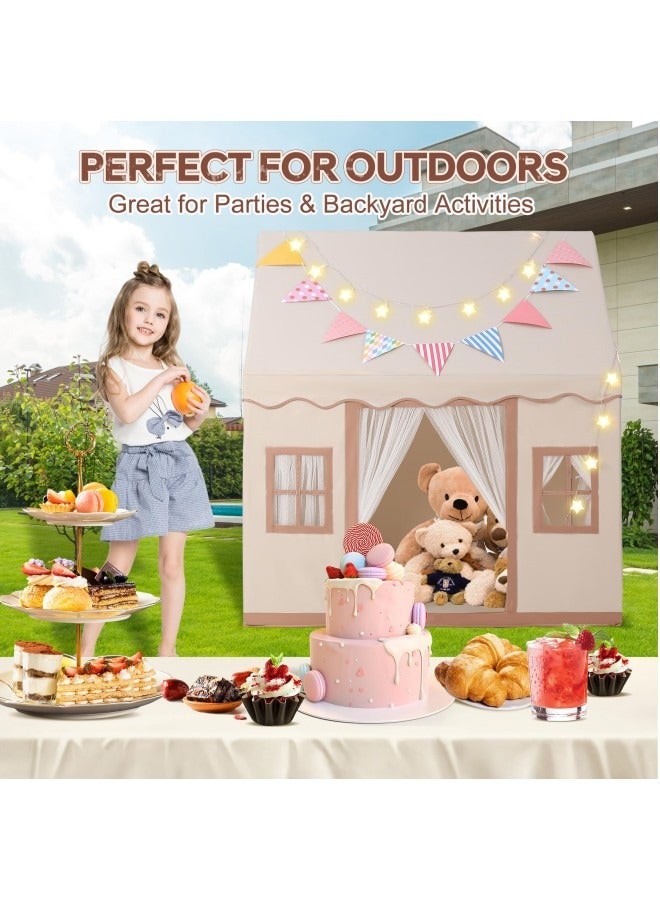 GGEROU Large Kids Tent House Indoor,Toddler Play Tent With Birthday Party Decoration,Indoor Outdoor Play house for Baby Princess Castle Tent,Kids Indoor Room Toys for Boys Girls Age 3-10 Years Old - Image 4
