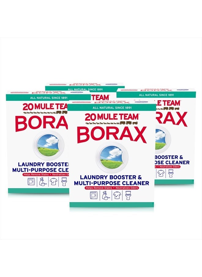 20 Mule Team All Natural Borax Detergent Booster & Multi-Purpose Household Cleaner, 65 Ounce, 4 Count  - Image 1