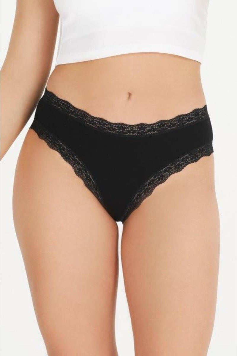 Sensu Women's Lacy Mixed Colors Slip Panties 5 Pack Set KTS3070-5 - Image 3