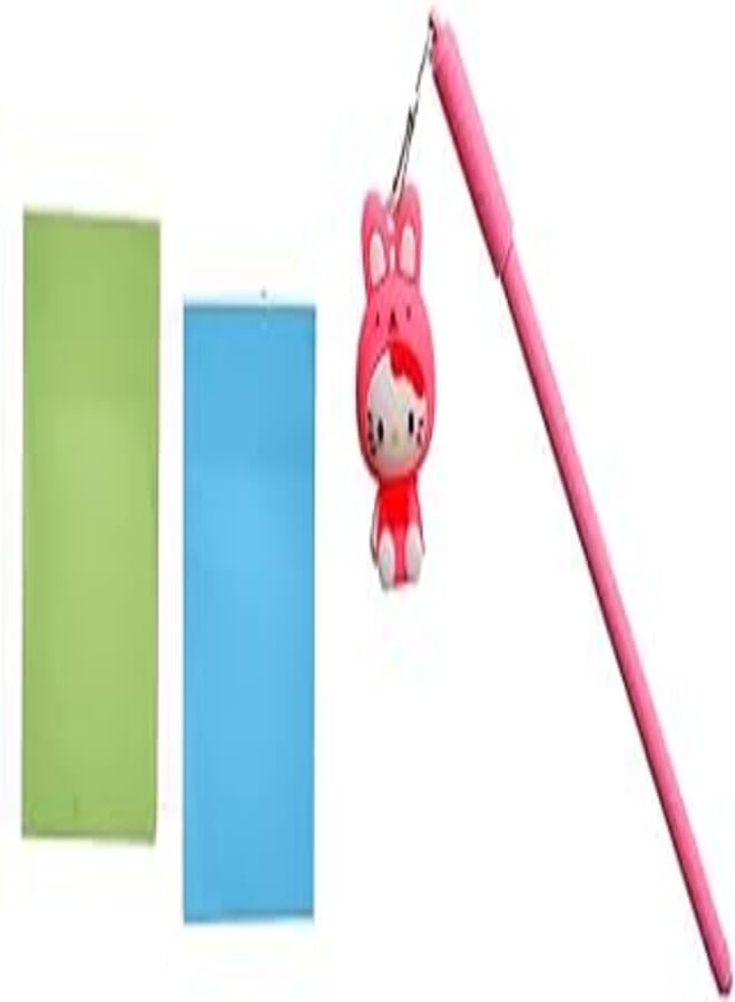 High Quality Sticky Note 100 Sheets 76x51mm With Gel Pen Blue Ink With cap toy desing Set of 3 Pcs For Student, Office - Multi Color