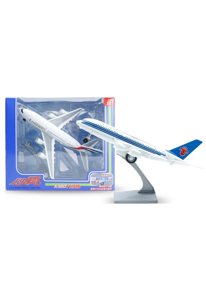 Color Perot Alloy Space Shuttle Model Airbus A380 Boeing 777 C919 Acousto-optic Toy Ornaments-Color:9 Inch A380-China Southern Airlines  - Image 1