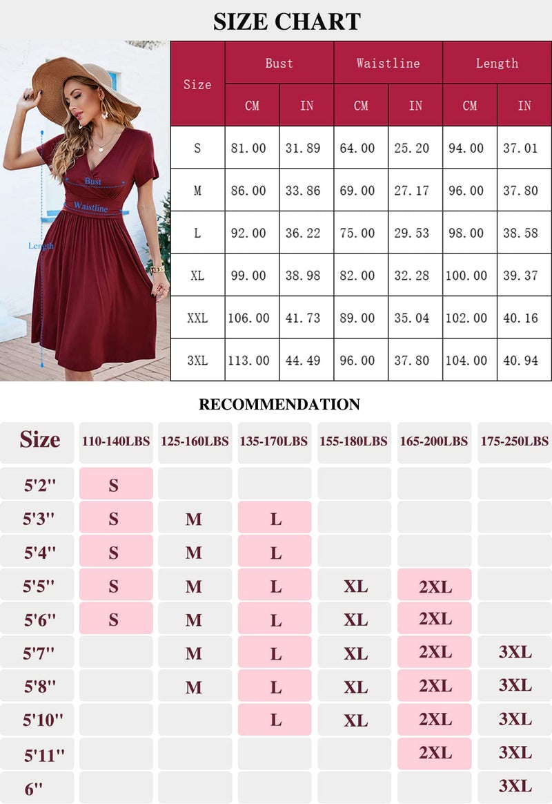 WEACZZY Summer Dress for Women Casual Short Sleeve Sundress Wrap V-Neck Party Dress with Pockets,Floral Sunflower White,XXL - Image 5