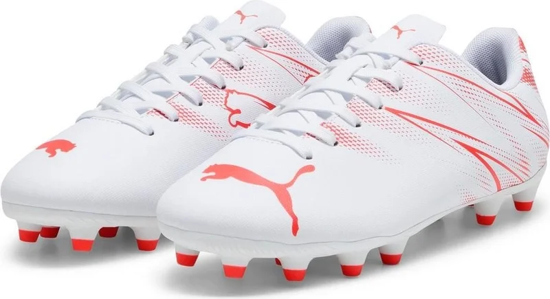 PUMA Attacanto FgAg Jr Men's White Cleats 10748004