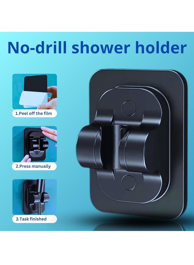 Relex Shower Head Set, High Pressure with 1.5M Hose, Modern Handheld Design Shower Head with Holder, 5 Jet Types for Spa, Bathing (Silver) - Image 3