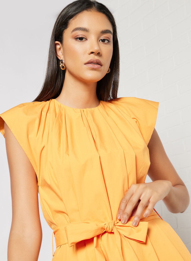 Self-Tie Bow Belt Dress