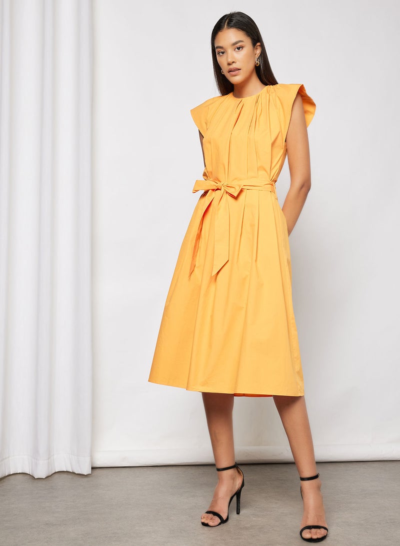 Self-Tie Bow Belt Dress