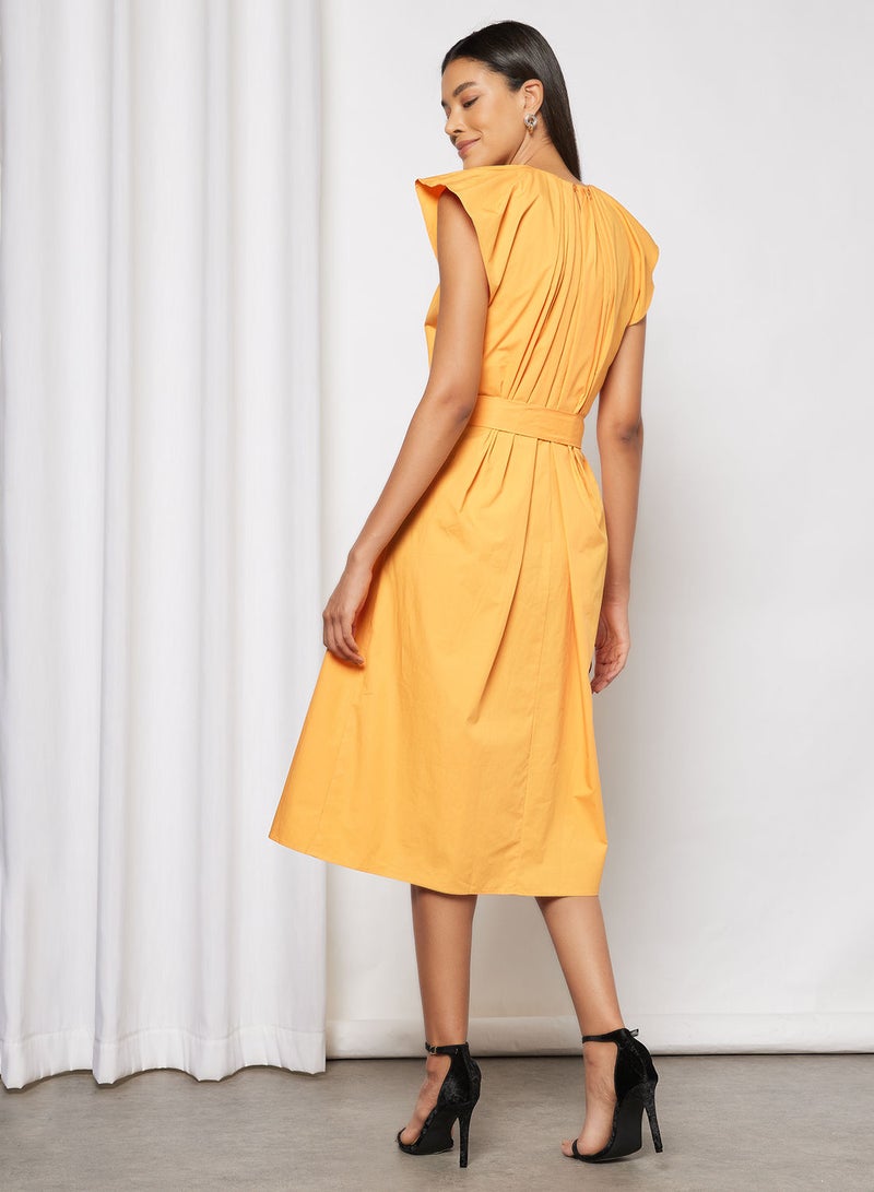Self-Tie Bow Belt Dress