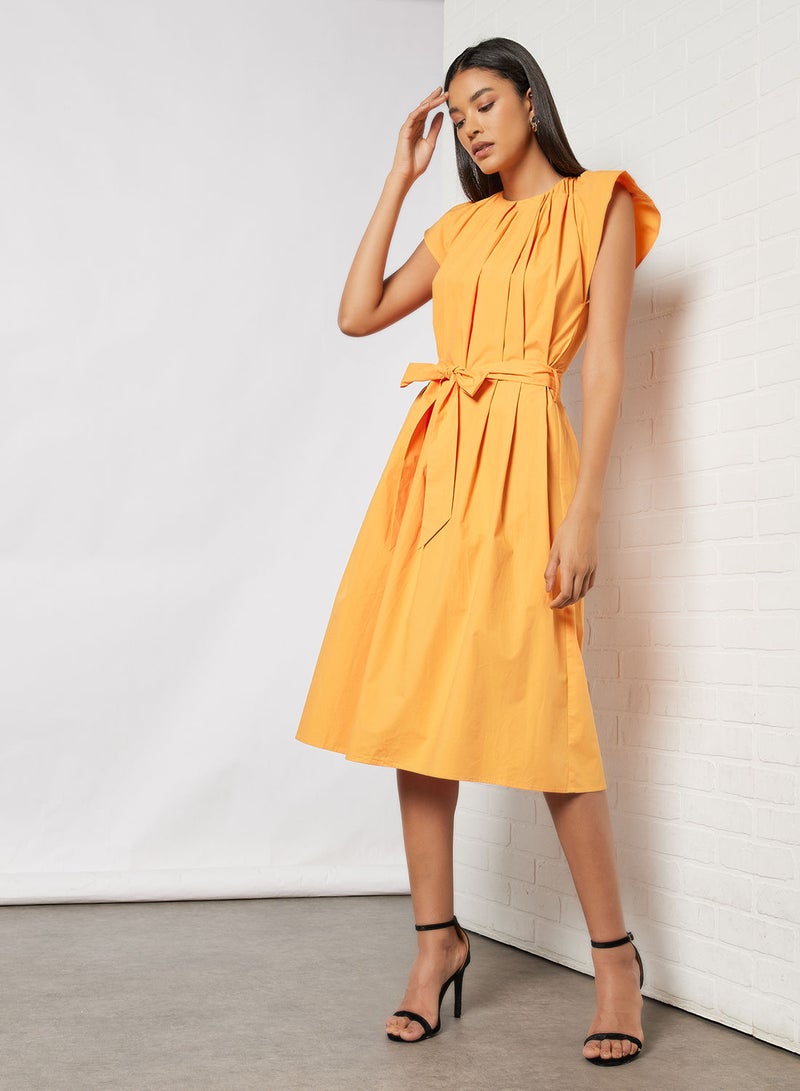 Self-Tie Bow Belt Dress