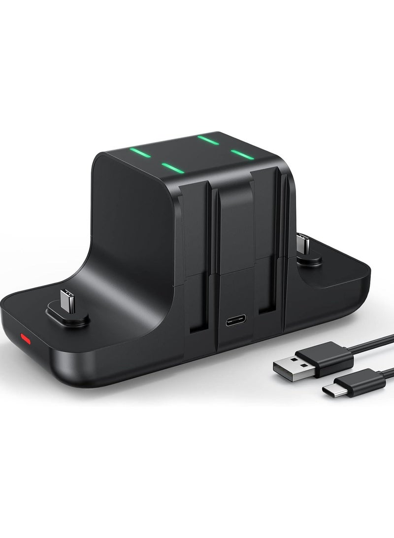 Controller Charger Dock for Nintendo Switch Pro Controller and Joy con, 6-in-1 Fast Charging Dock Station for Switch  OLED Model  Lite with Charging Indicator and Type C Charging Cable - Image 1