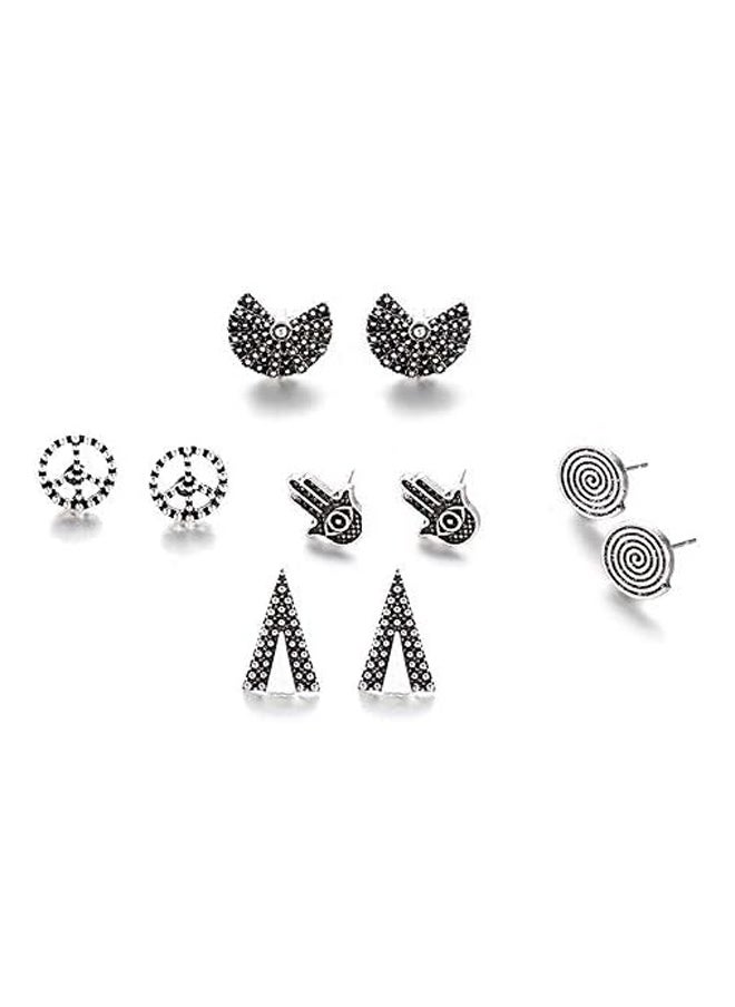 Generic Set of 5 Gypsy Style Silver-Plated Earrings  - Image 1