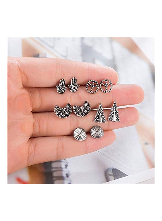 Generic Set of 5 Gypsy Style Silver-Plated Earrings  - Image 3